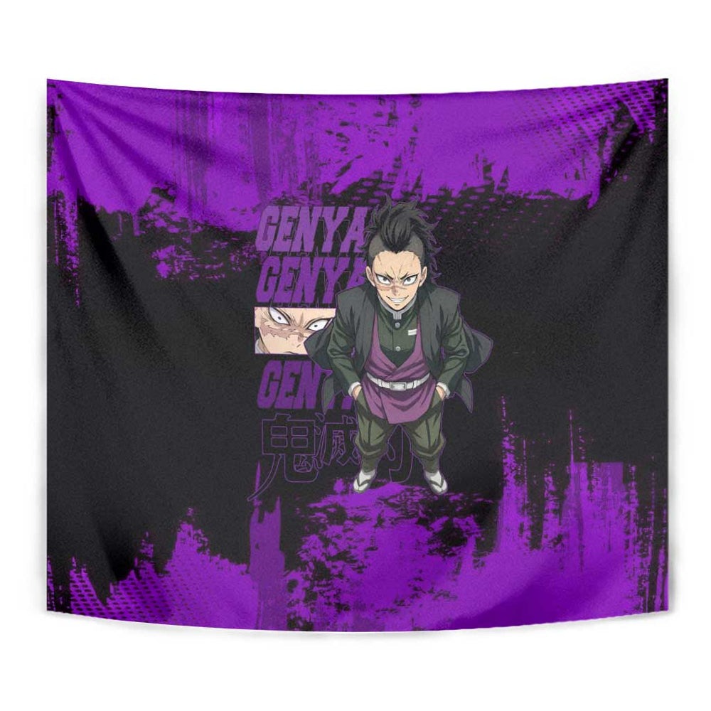 Genya Shinazugawa Demon Slayer Manga Panel Black and White Theme Tumbler With Handle with Purple Accents and Gun Action Pose TS04 Genya Shinazugawa Demon Slayer Manga Panel Black and White Theme Tumbler With Handle with Purple Accents and Gun Action Pose TS04