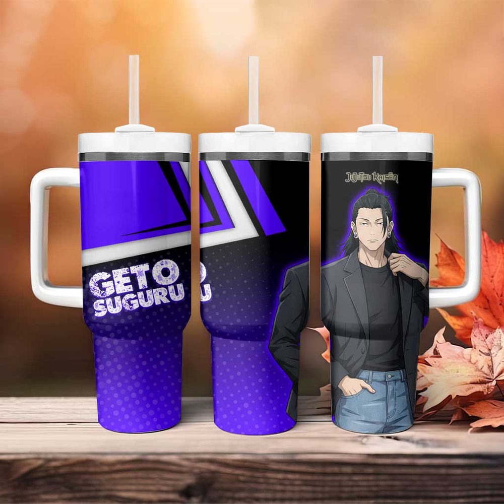 Geto Suguru Tumbler With Handle Jujutsu Kaisen Casual Suit Look TS04 Geto Suguru Tumbler With Handle Jujutsu Kaisen Casual Suit Look TS04