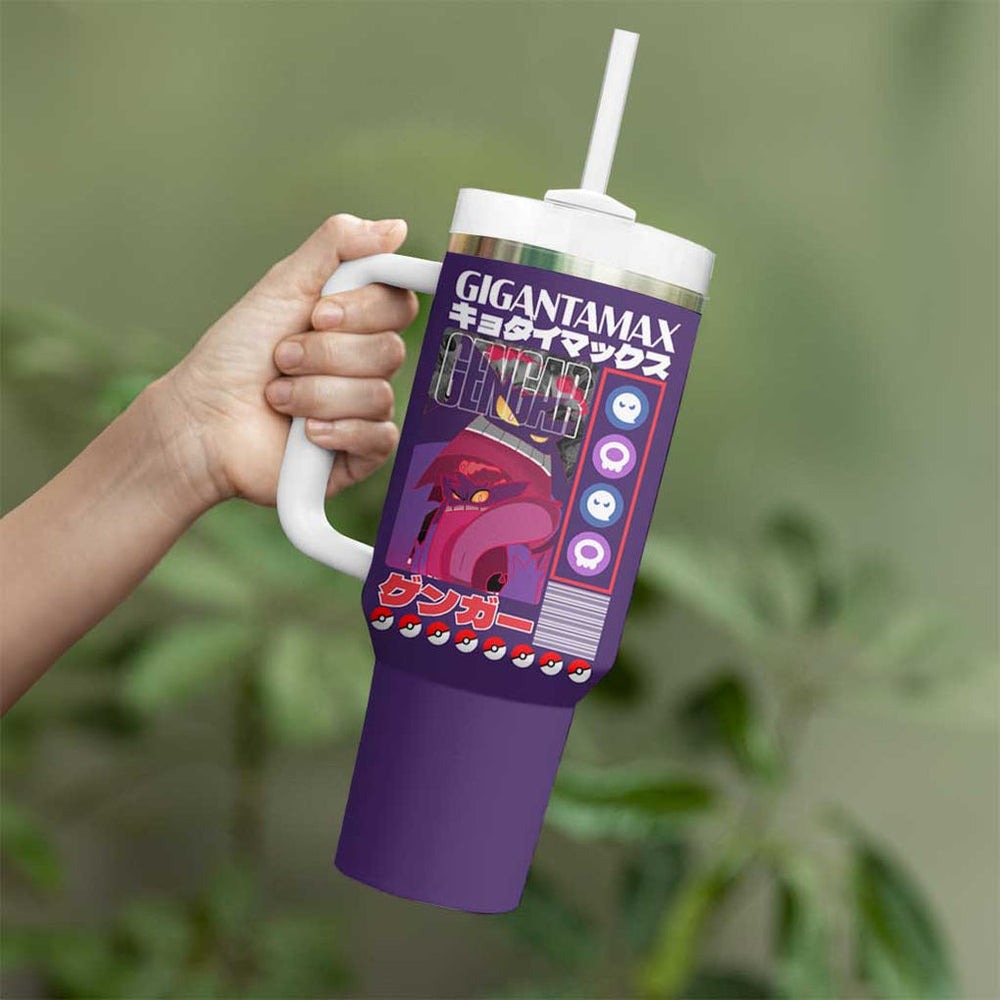 Gigantamax Gengar Poke Tumbler With Handle Anime Style TS04 Gigantamax Gengar Poke Tumbler With Handle Anime Style TS04
