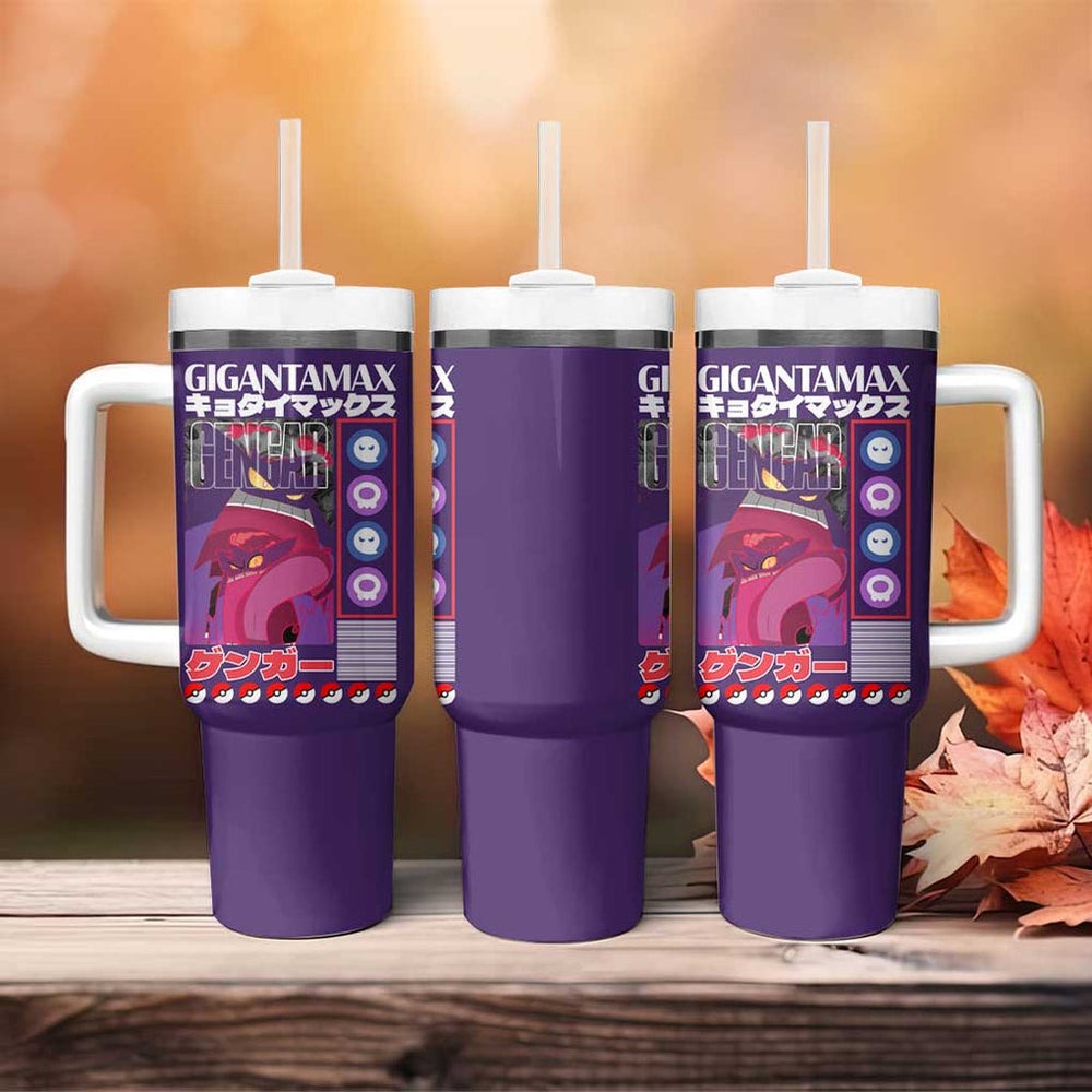 Gigantamax Gengar Poke Tumbler With Handle Anime Style TS04 Gigantamax Gengar Poke Tumbler With Handle Anime Style TS04