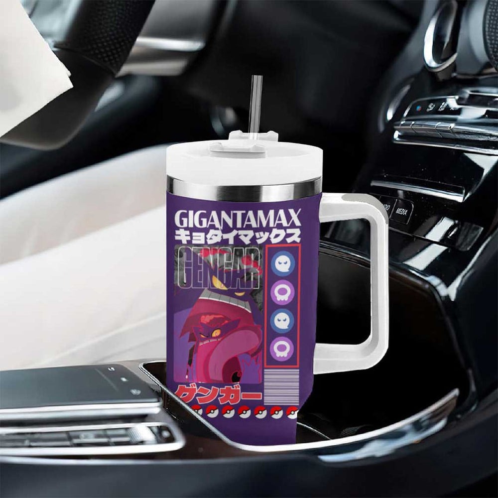 Gigantamax Gengar Poke Tumbler With Handle Anime Style TS04 Gigantamax Gengar Poke Tumbler With Handle Anime Style TS04