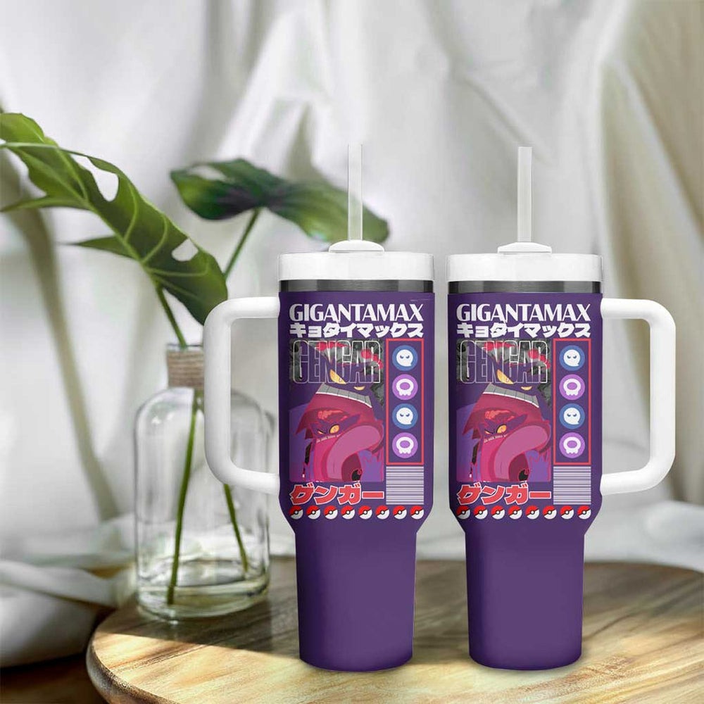 Gigantamax Gengar Poke Tumbler With Handle Anime Style TS04 Gigantamax Gengar Poke Tumbler With Handle Anime Style TS04