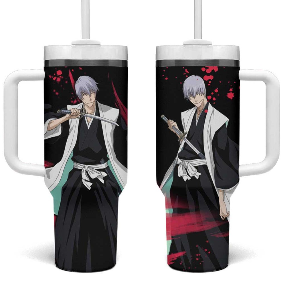 Gin Ichimaru - Bleach Tumbler With Handle Anime Style TS04 Gin Ichimaru - Bleach Tumbler With Handle Anime Style TS04