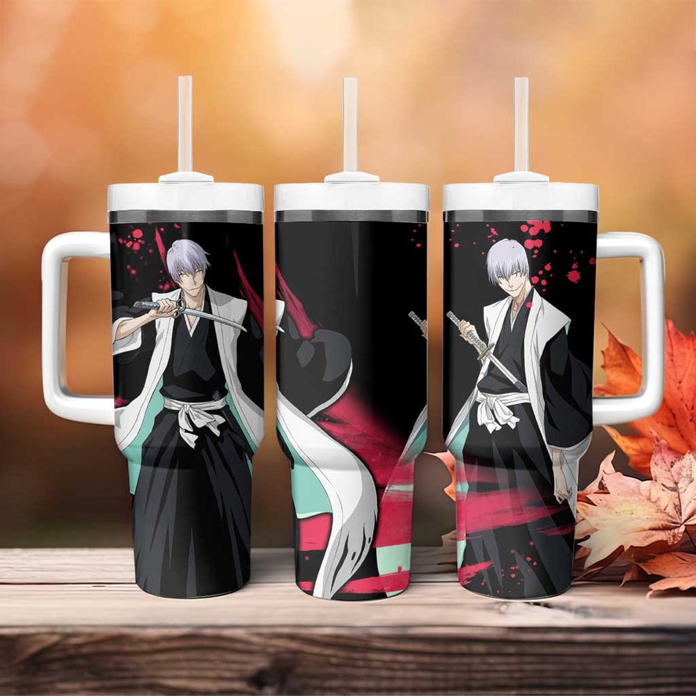 Gin Ichimaru - Bleach Tumbler With Handle Anime Style TS04 Gin Ichimaru - Bleach Tumbler With Handle Anime Style TS04