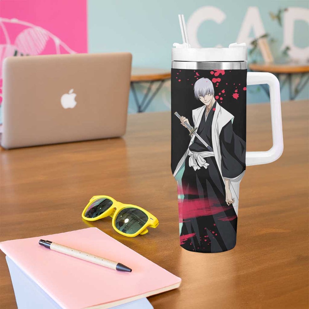 Gin Ichimaru - Bleach Tumbler With Handle Anime Style TS04 Gin Ichimaru - Bleach Tumbler With Handle Anime Style TS04
