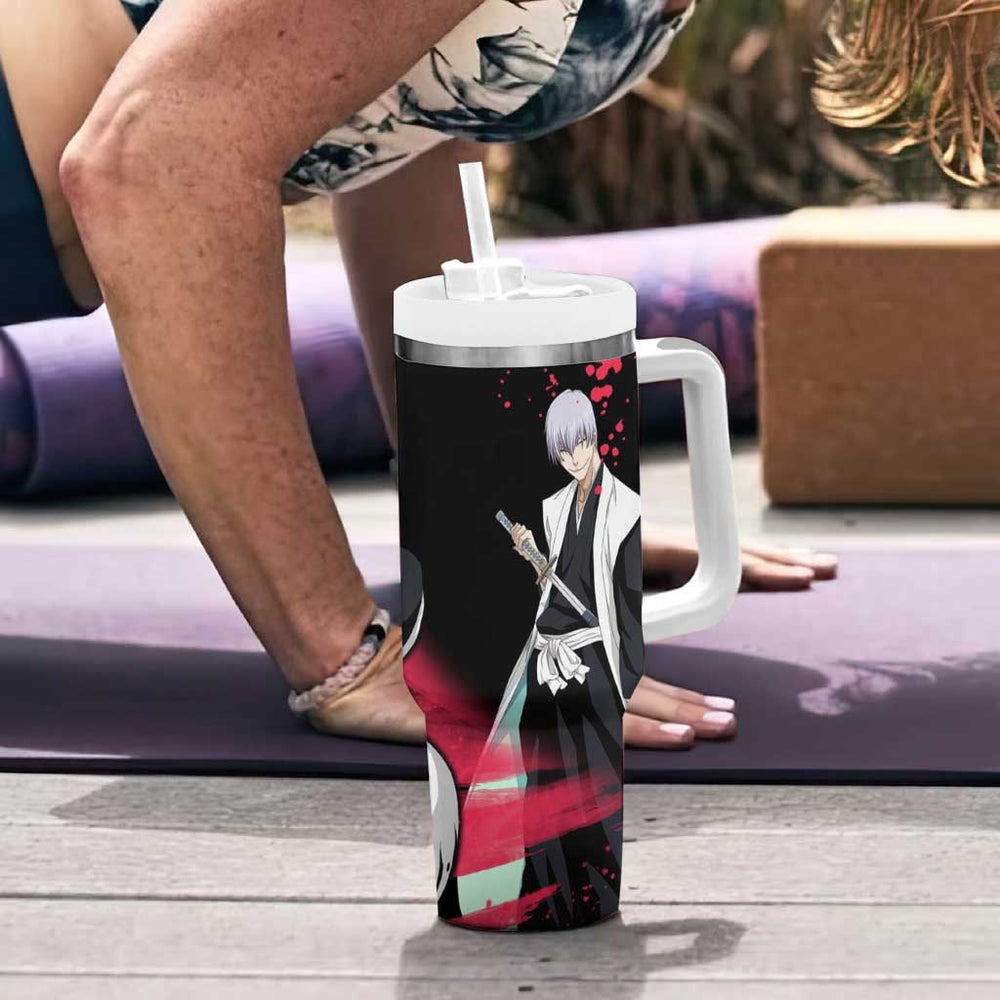 Gin Ichimaru - Bleach Tumbler With Handle Anime Style TS04 Gin Ichimaru - Bleach Tumbler With Handle Anime Style TS04