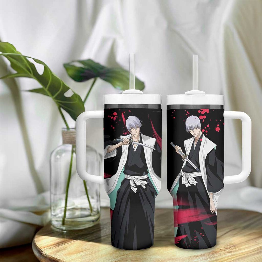 Gin Ichimaru - Bleach Tumbler With Handle Anime Style TS04 Gin Ichimaru - Bleach Tumbler With Handle Anime Style TS04