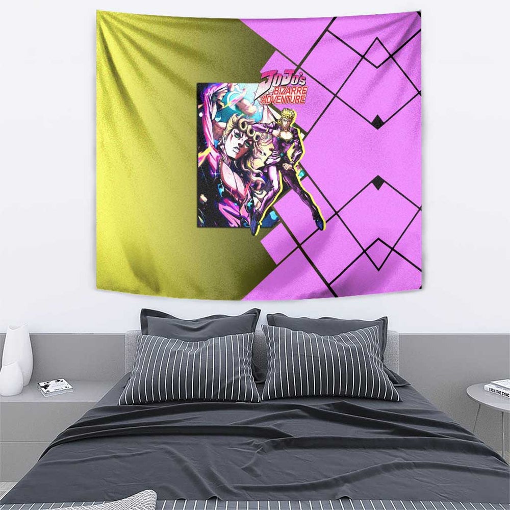 Giorno Giovanna JoJo's Bizarre Adventure Tumbler With Handle with Gold Experience Pose and Stylish Stand Design TS04 Giorno Giovanna JoJo's Bizarre Adventure Tumbler With Handle with Gold Experience Pose and Stylish Stand Design TS04
