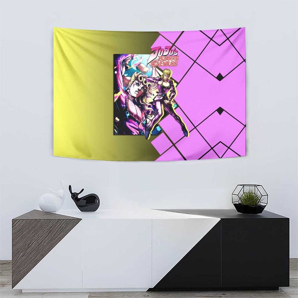 Giorno Giovanna JoJo's Bizarre Adventure Tumbler With Handle with Gold Experience Pose and Stylish Stand Design TS04 Giorno Giovanna JoJo's Bizarre Adventure Tumbler With Handle with Gold Experience Pose and Stylish Stand Design TS04