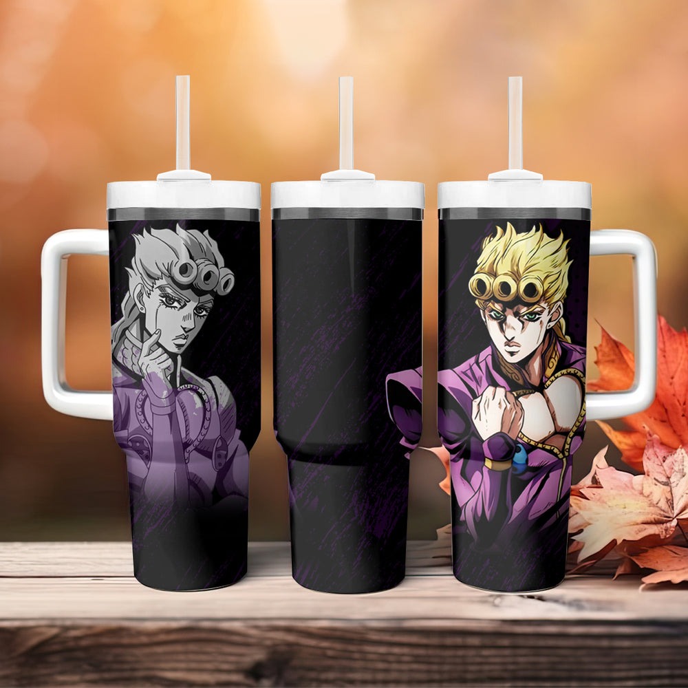 Giorno Giovanna Tumbler With Handle JJBAs TS04 Giorno Giovanna Tumbler With Handle JJBAs TS04