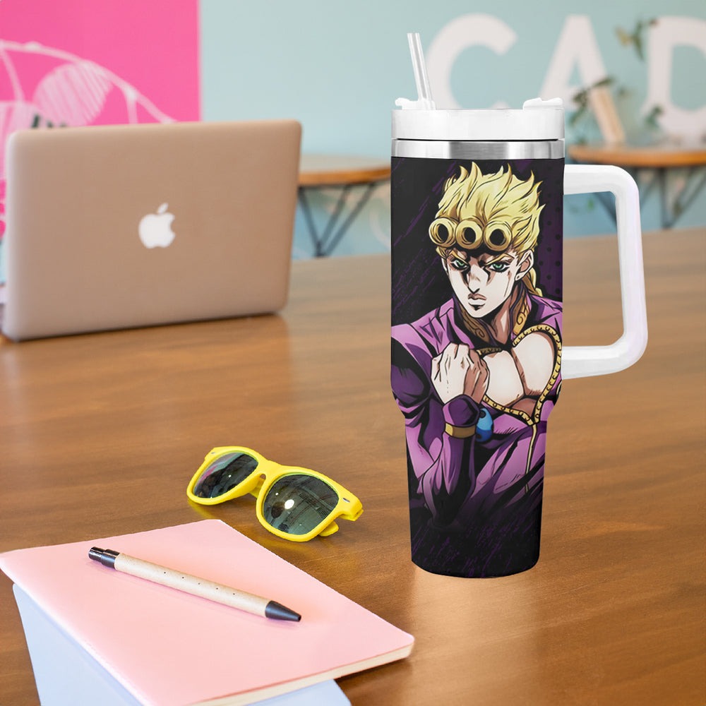 Giorno Giovanna Tumbler With Handle JJBAs TS04 Giorno Giovanna Tumbler With Handle JJBAs TS04