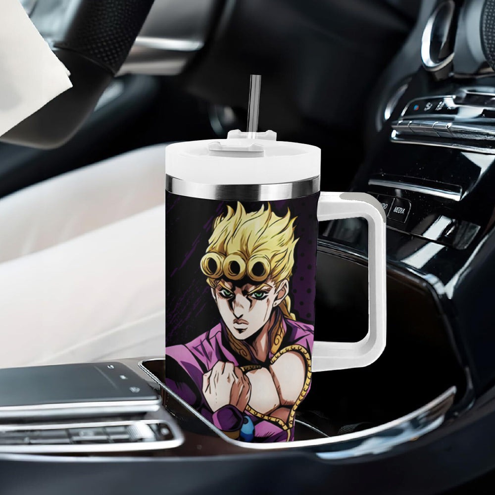 Giorno Giovanna Tumbler With Handle JJBAs TS04 Giorno Giovanna Tumbler With Handle JJBAs TS04