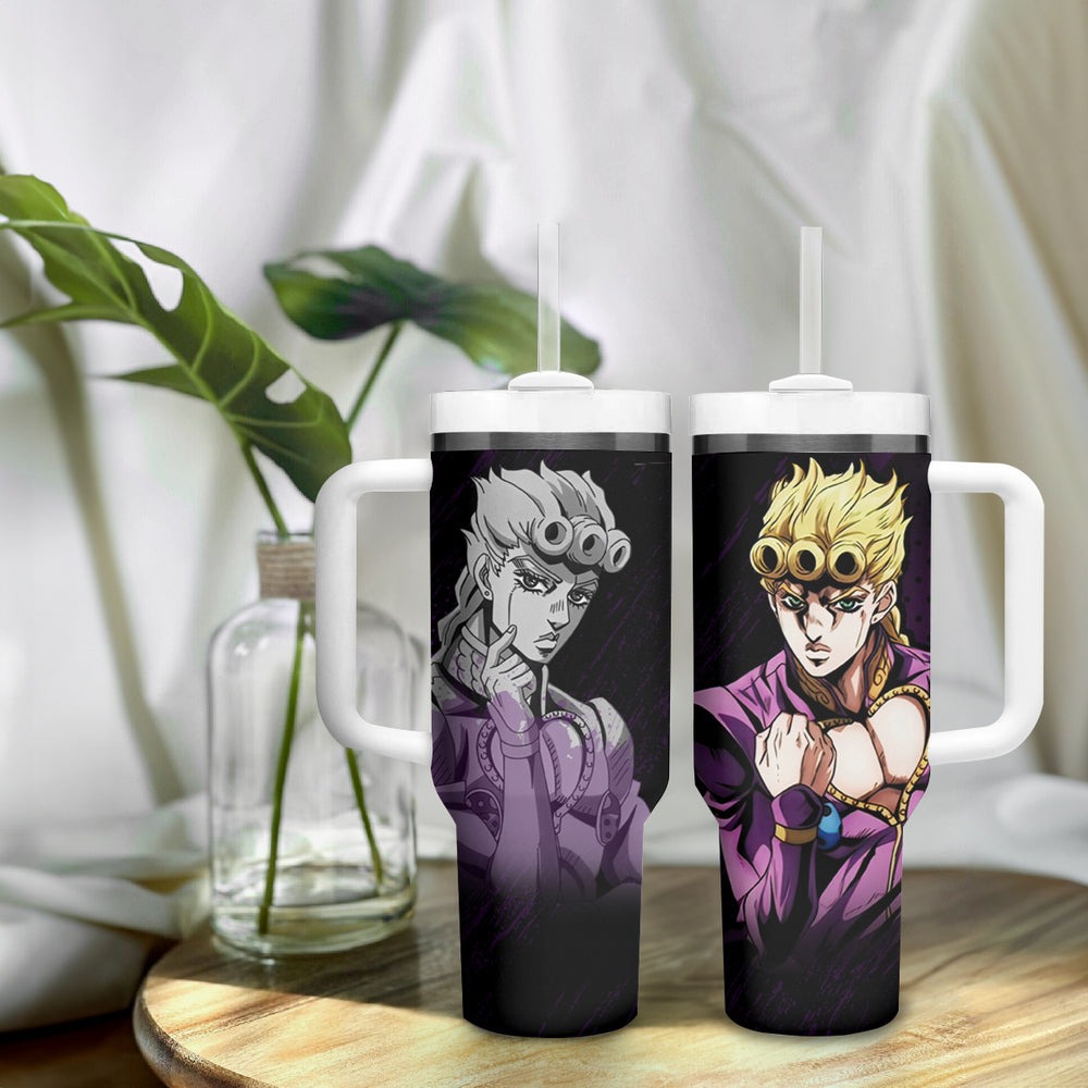 Giorno Giovanna Tumbler With Handle JJBAs TS04 Giorno Giovanna Tumbler With Handle JJBAs TS04