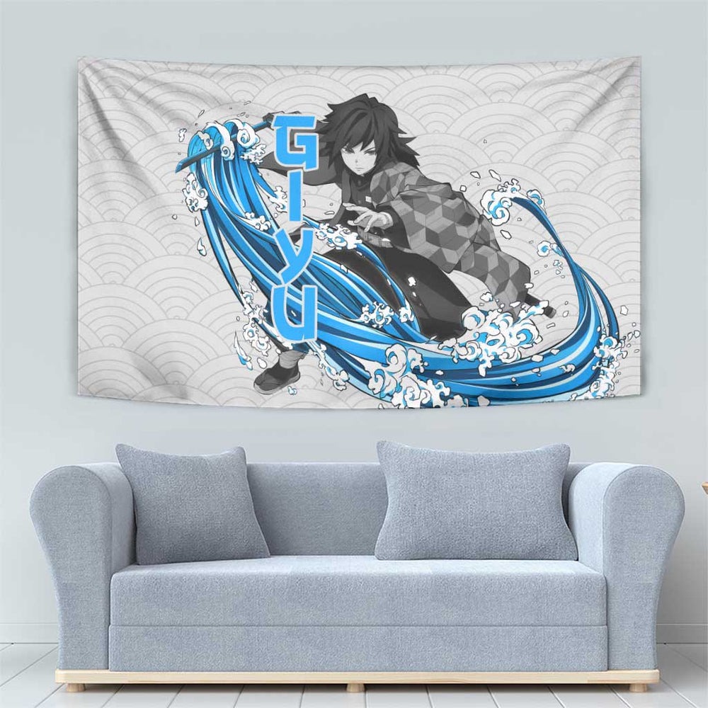 Giyu - Demon Slayer Tapestry Anime Japan Style TS04 Giyu - Demon Slayer Tapestry Anime Japan Style TS04