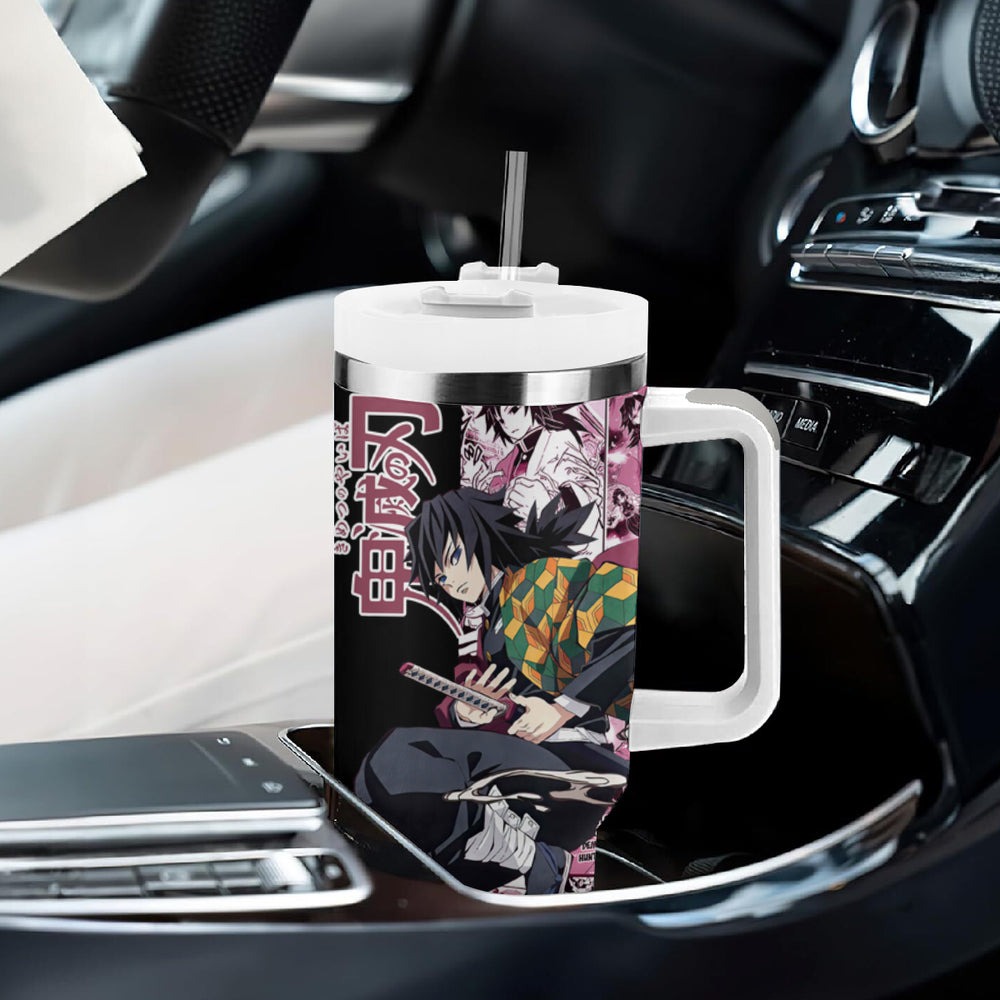Giyu Tomioka - Demon Slayer Tumbler With Handle Anime Japan Style TS04 Giyu Tomioka - Demon Slayer Tumbler With Handle Anime Japan Style TS04