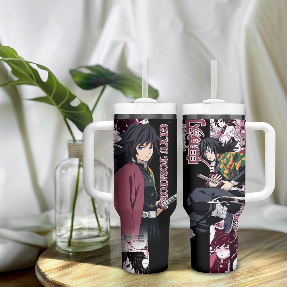 Giyu Tomioka - Demon Slayer Tumbler With Handle Anime Japan Style TS04 Giyu Tomioka - Demon Slayer Tumbler With Handle Anime Japan Style TS04