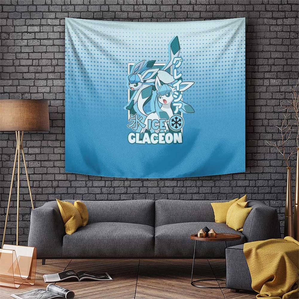 Glaceon from Poké Tapestry with Ice Type Ability and Elegant Pose Design TS04 Glaceon from Poké Tapestry with Ice Type Ability and Elegant Pose Design TS04