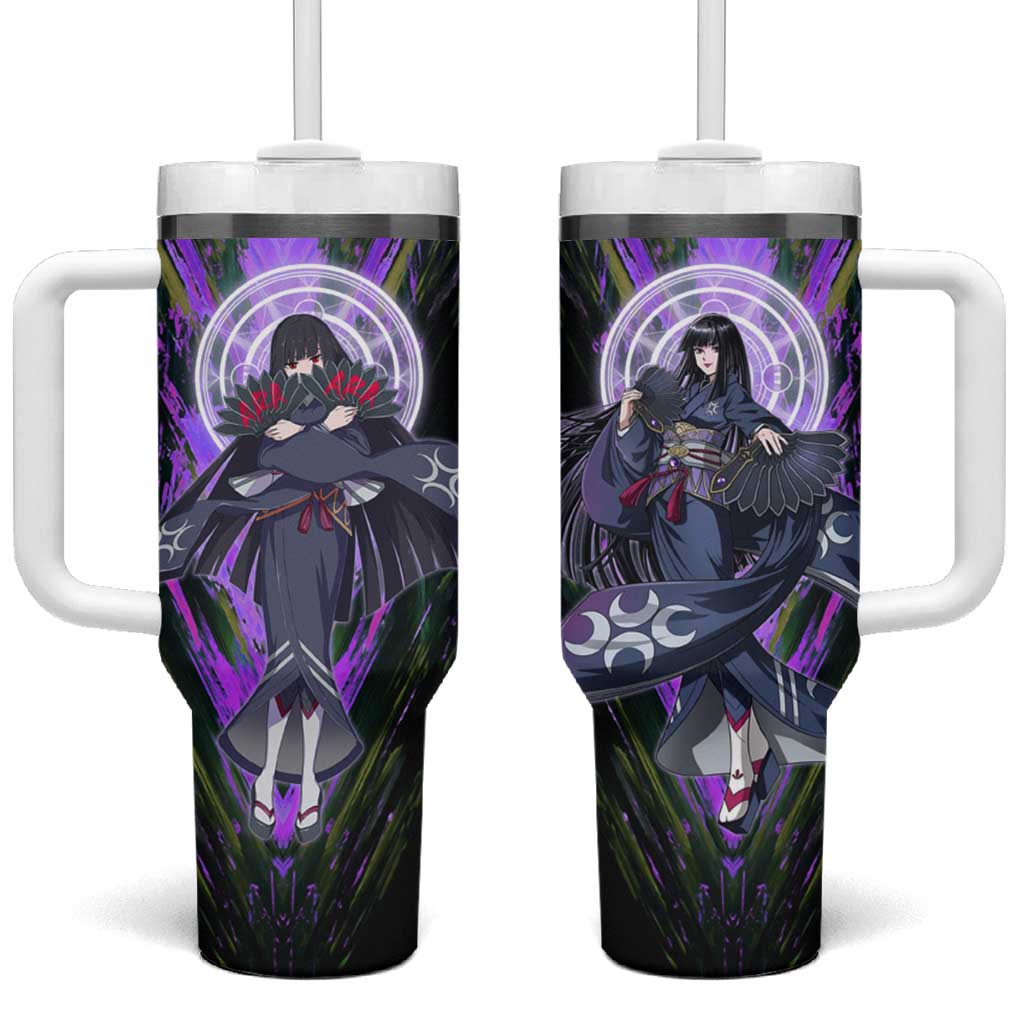 Glass The Rising of the Shield Hero Tumbler With Handle with Elegant Battle Kimono and Spirit Energy Circle Design TS04