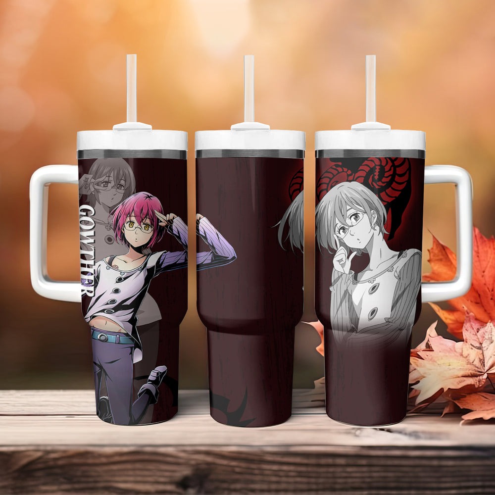 Goat's Sin of Lust Gowther Tumbler With Handle Ten Commandments TS04 Goat's Sin of Lust Gowther Tumbler With Handle Ten Commandments TS04