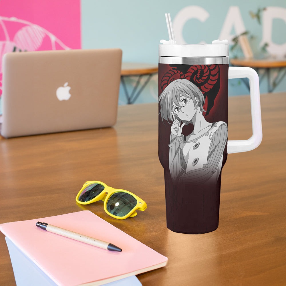 Goat's Sin of Lust Gowther Tumbler With Handle Ten Commandments TS04 Goat's Sin of Lust Gowther Tumbler With Handle Ten Commandments TS04