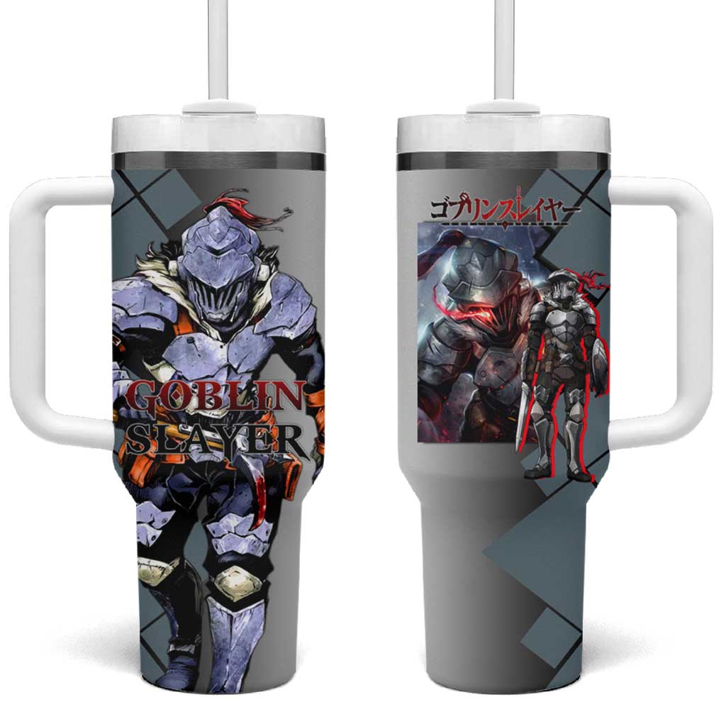 Goblin Slayer Goblin Slayer Tumbler With Handle with Armor Clad Battle Pose and Dark Fantasy Design TS04