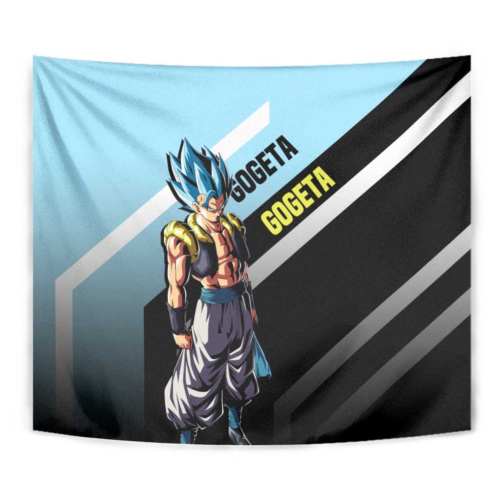 Gogeta Dragon Ball Tapestry with Fusion Aura and Dynamic Fighting Pose Design TS04 Gogeta Dragon Ball Tapestry with Fusion Aura and Dynamic Fighting Pose Design TS04