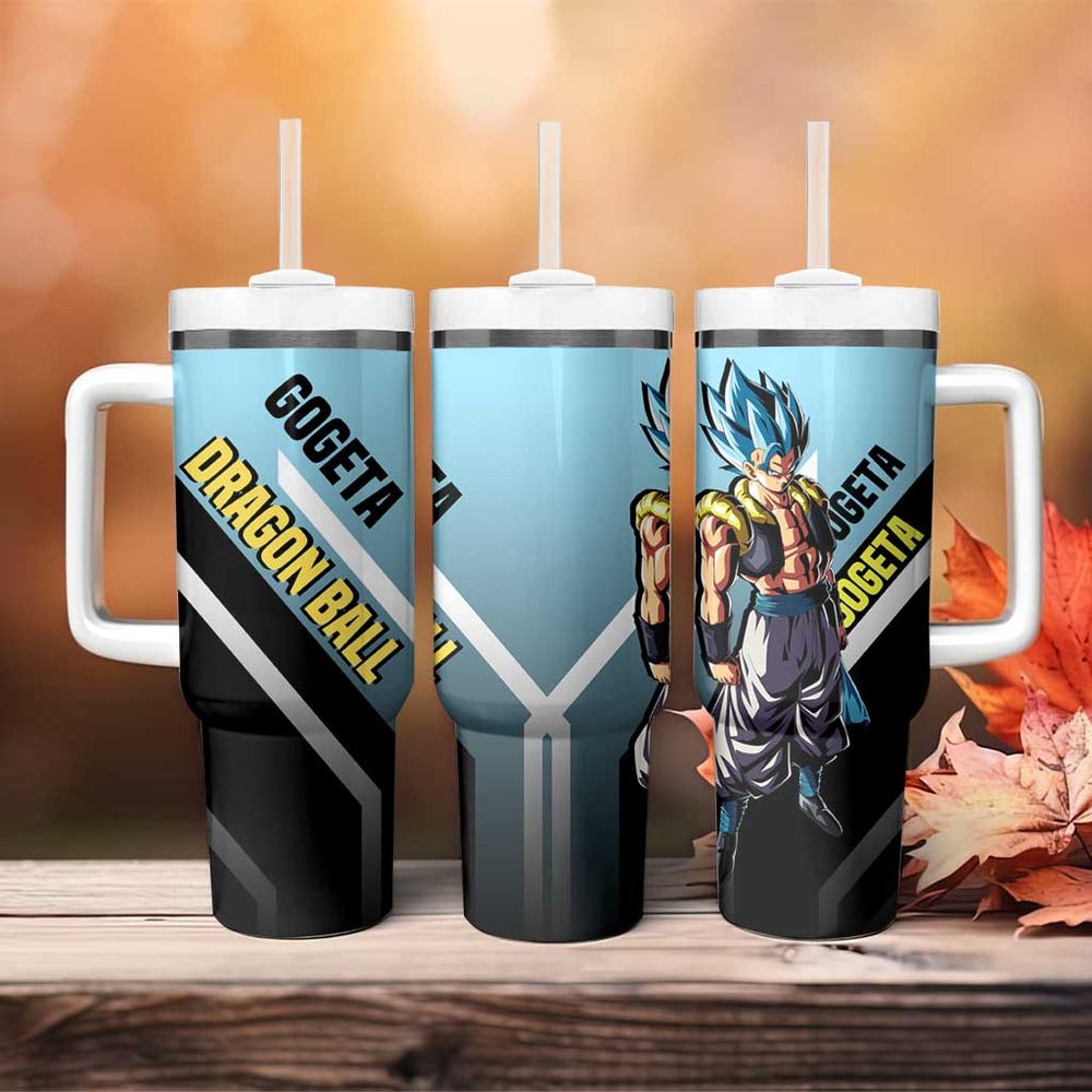 Gogeta Dragon Ball Tumbler With Handle with Fusion Aura and Dynamic Fighting Pose Design TS04 Gogeta Dragon Ball Tumbler With Handle with Fusion Aura and Dynamic Fighting Pose Design TS04