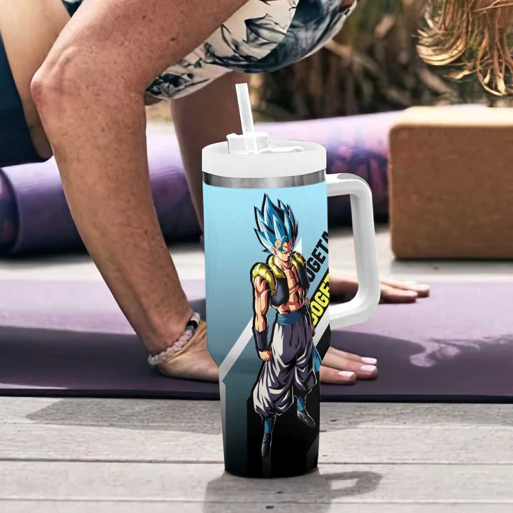 Gogeta Dragon Ball Tumbler With Handle with Fusion Aura and Dynamic Fighting Pose Design TS04 Gogeta Dragon Ball Tumbler With Handle with Fusion Aura and Dynamic Fighting Pose Design TS04