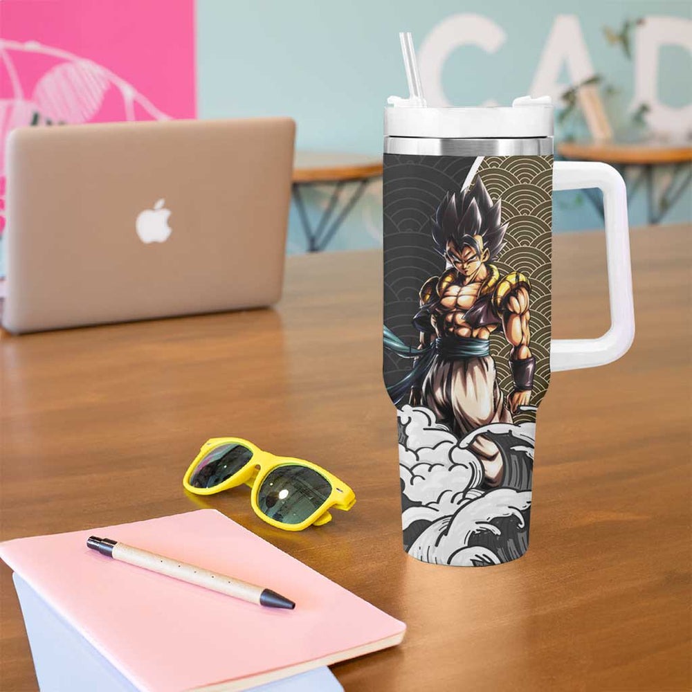 Gogeta Japanese Kanagawa - Dragon Ball Tumbler With Handle Anime Japan Style TS04 Gogeta Japanese Kanagawa - Dragon Ball Tumbler With Handle Anime Japan Style TS04