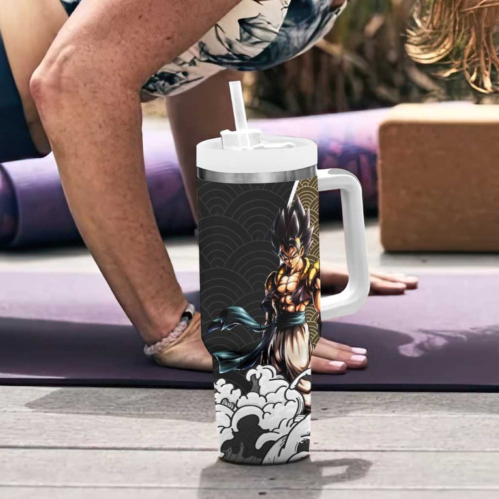 Gogeta Japanese Kanagawa - Dragon Ball Tumbler With Handle Anime Japan Style TS04 Gogeta Japanese Kanagawa - Dragon Ball Tumbler With Handle Anime Japan Style TS04