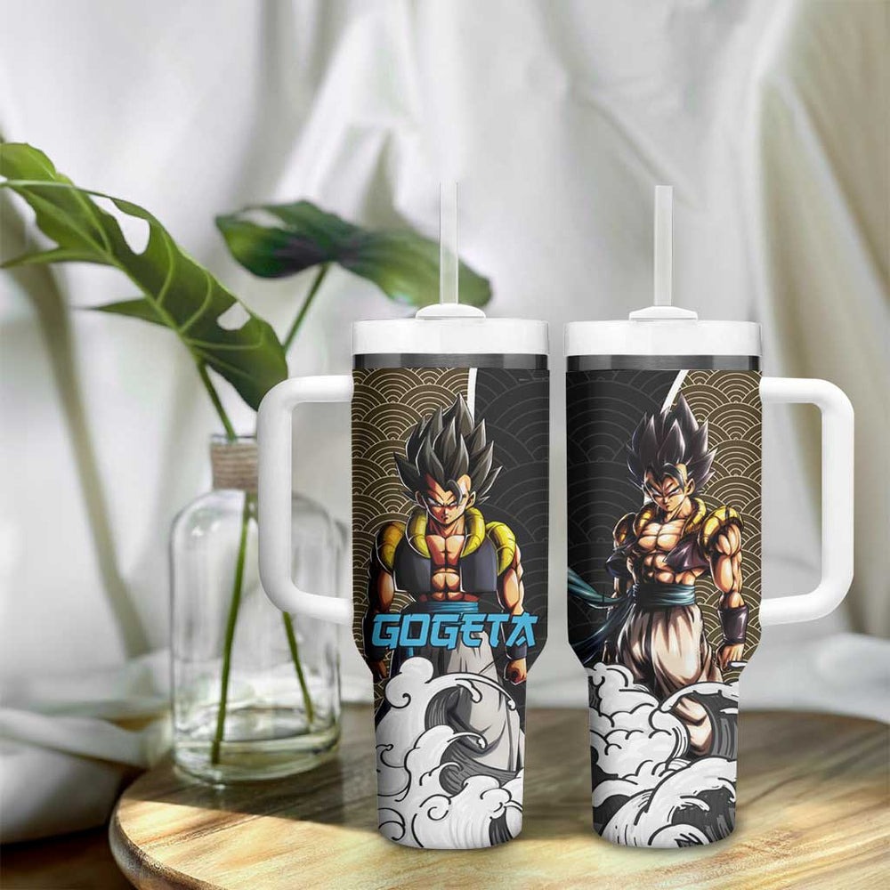 Gogeta Japanese Kanagawa - Dragon Ball Tumbler With Handle Anime Japan Style TS04 Gogeta Japanese Kanagawa - Dragon Ball Tumbler With Handle Anime Japan Style TS04