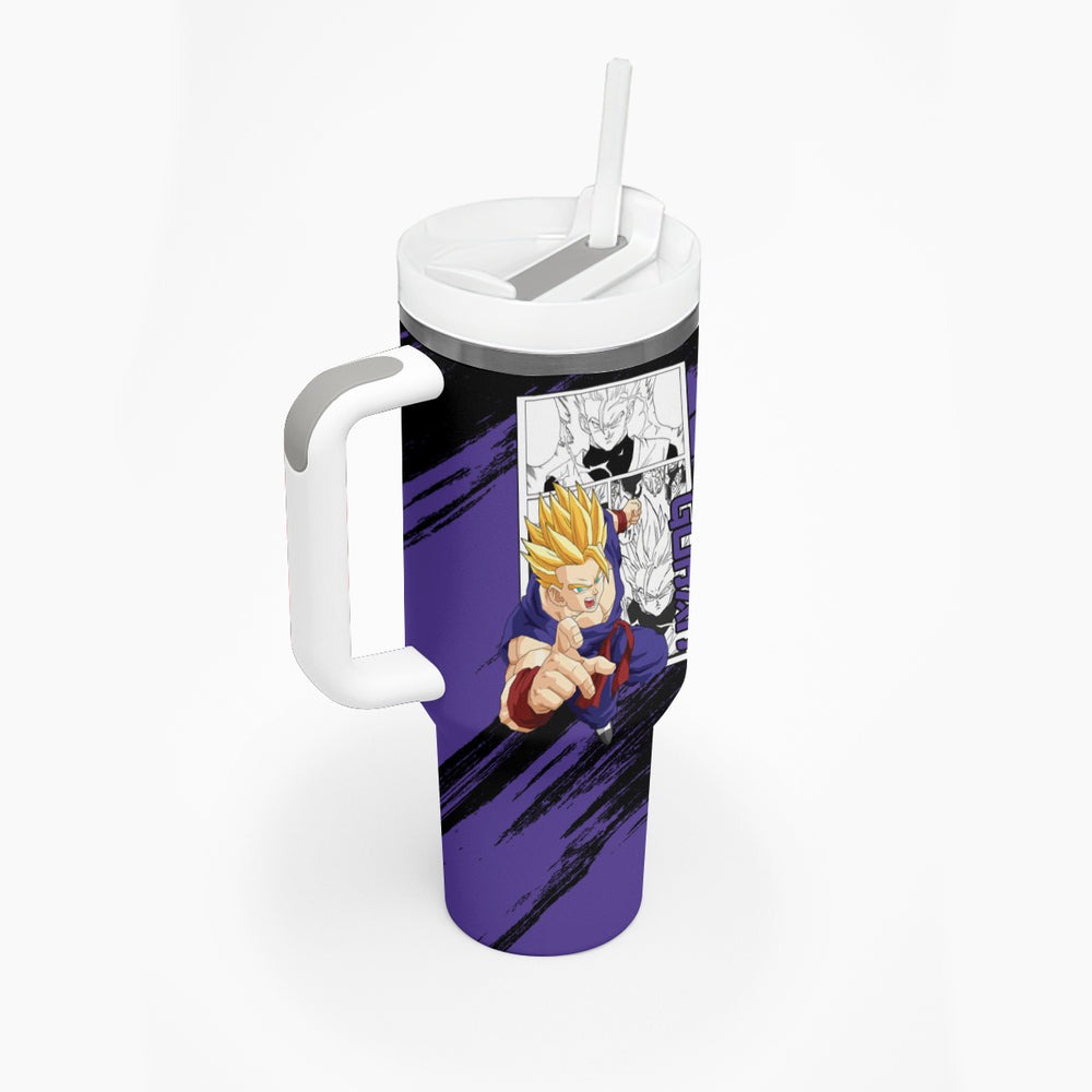 Gohan Adult SSJ2 Tumbler With Handle Dragon Ball Anime Mix M Gohan Adult SSJ2 Tumbler With Handle Dragon Ball Anime Mix M