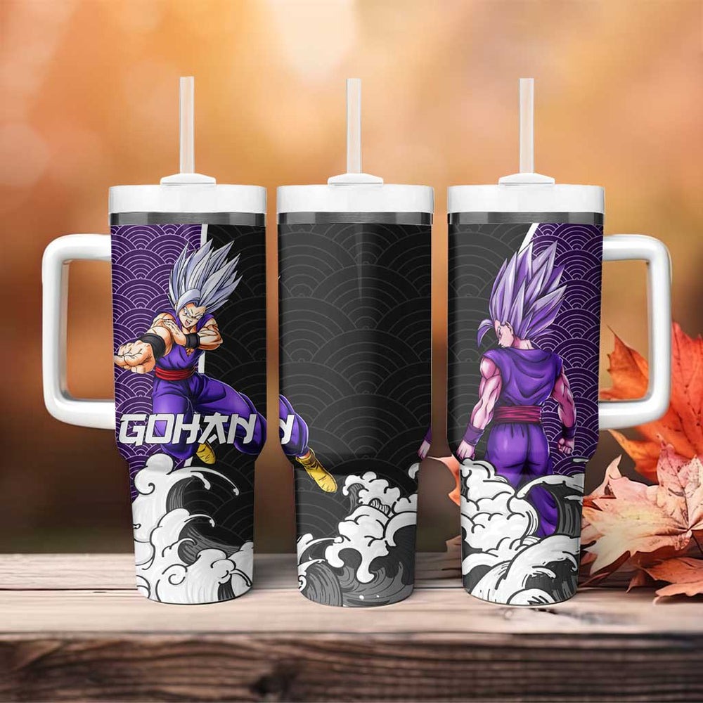 Gohan Beast Japanese Kanagawa - Dragon Ball Tumbler With Handle Anime Japan Style TS04 Gohan Beast Japanese Kanagawa - Dragon Ball Tumbler With Handle Anime Japan Style TS04