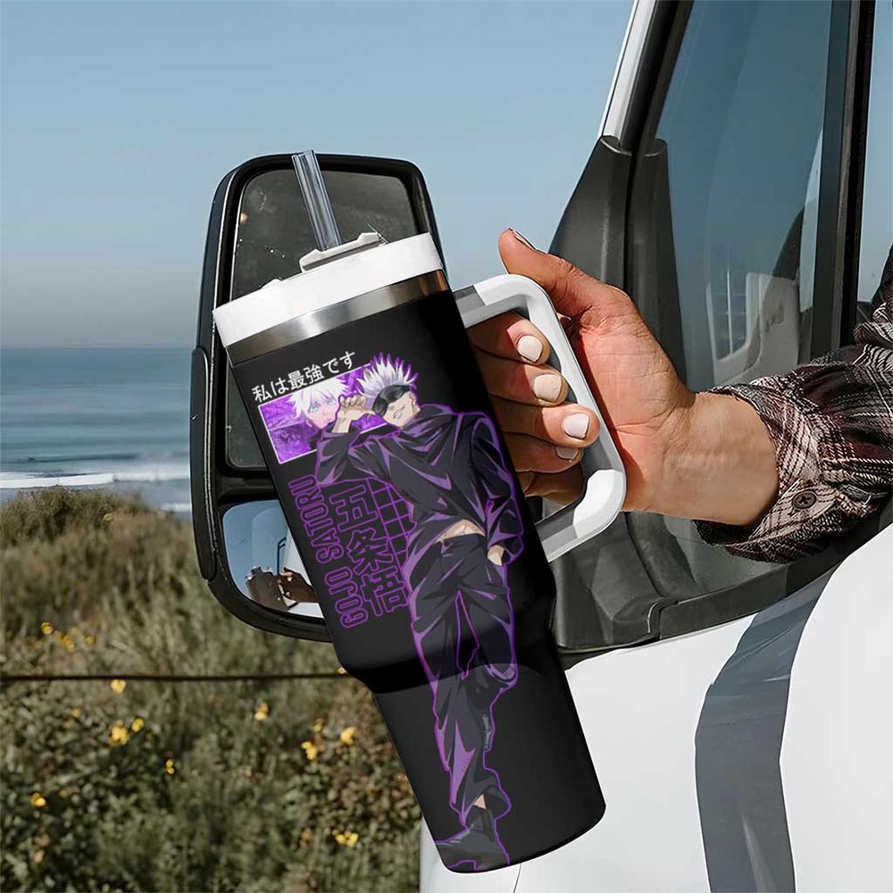 Gojo Satoru - Jujutsu Kaisen Tumbler With Handle Anime Mix Galaxy Style TS04 Gojo Satoru - Jujutsu Kaisen Tumbler With Handle Anime Mix Galaxy Style TS04