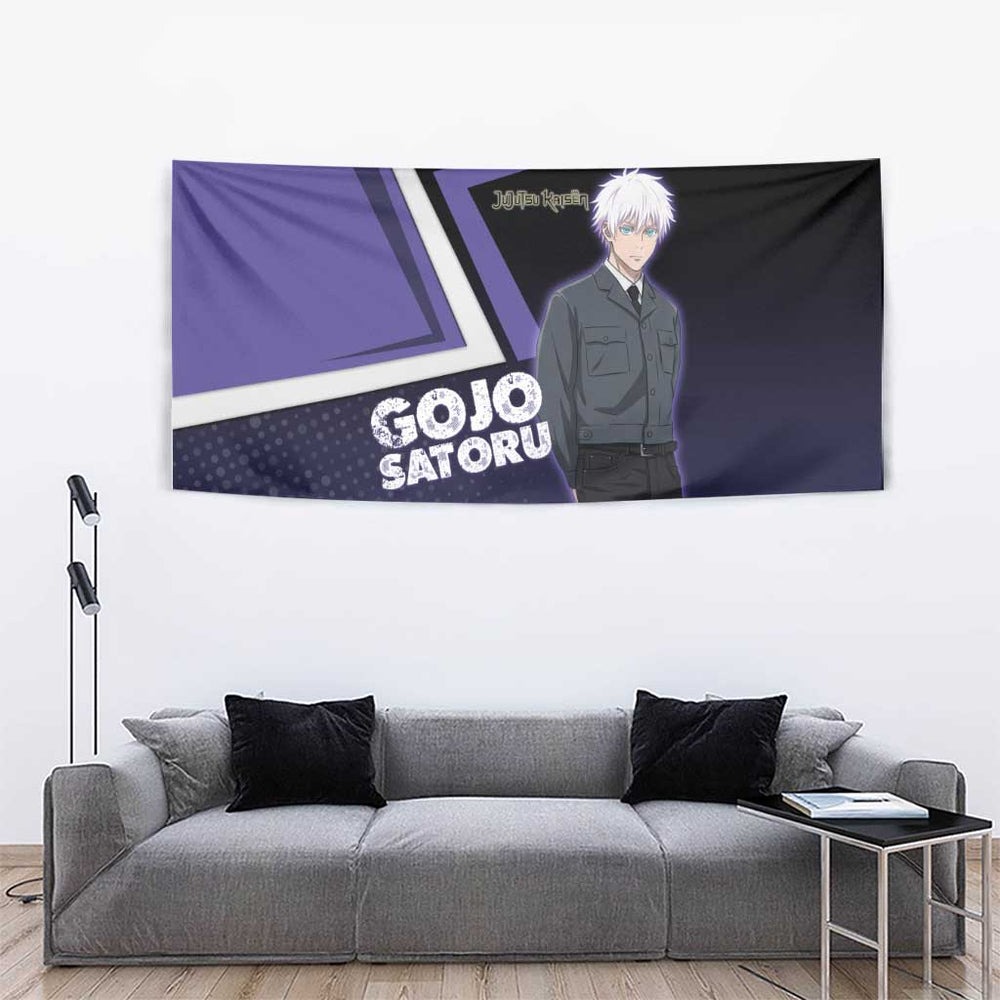 Gojo Satoru Tapestry Bold Anime Poster Style TS04 Gojo Satoru Tapestry Bold Anime Poster Style TS04