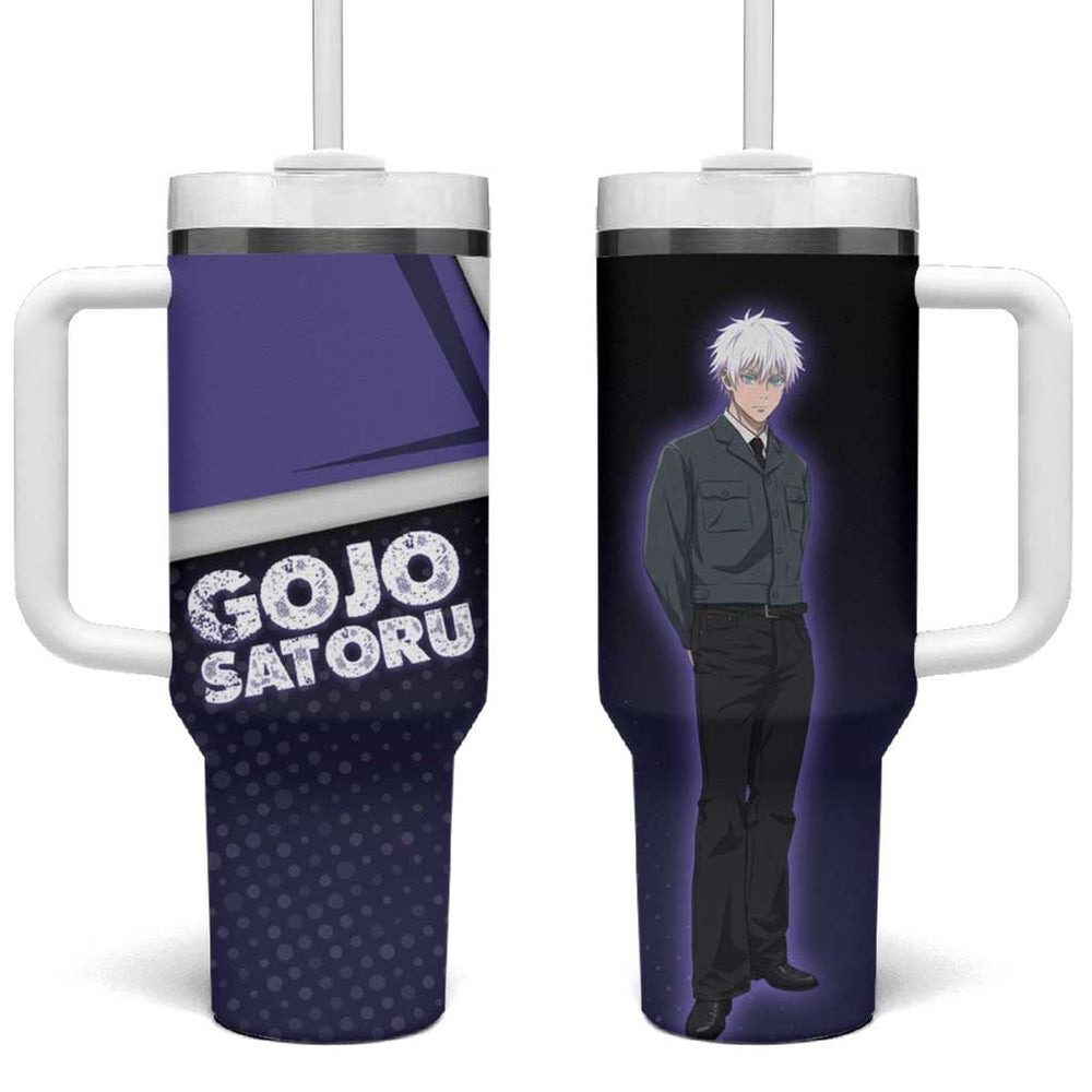 Gojo Satoru Tumbler With Handle Bold Anime Poster Style TS04 Gojo Satoru Tumbler With Handle Bold Anime Poster Style TS04