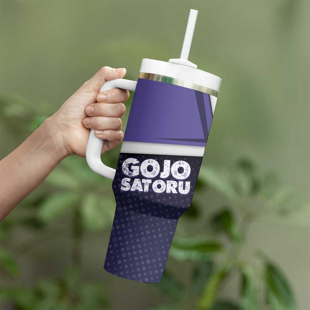 Gojo Satoru Tumbler With Handle Bold Anime Poster Style TS04 Gojo Satoru Tumbler With Handle Bold Anime Poster Style TS04