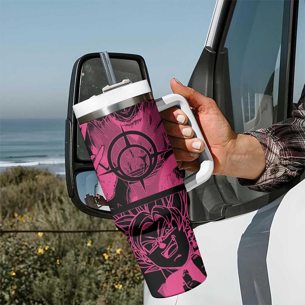 Goku Black Rose - Dragon Ball Anime Tumbler With Handle TS04 Goku Black Rose - Dragon Ball Anime Tumbler With Handle TS04