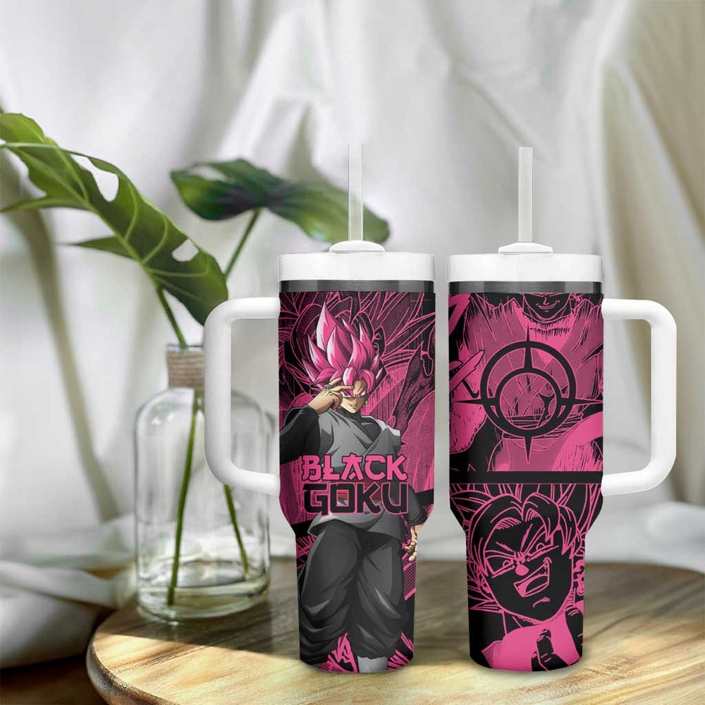 Goku Black Rose - Dragon Ball Anime Tumbler With Handle TS04 Goku Black Rose - Dragon Ball Anime Tumbler With Handle TS04