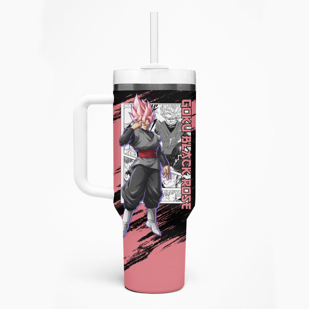 Goku Black Rose Tumbler With Handle Dragon Ball Anime Mix Ma Goku Black Rose Tumbler With Handle Dragon Ball Anime Mix Ma