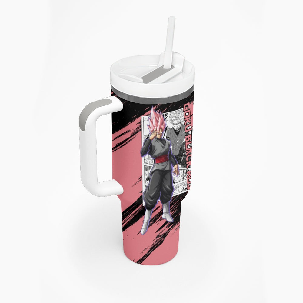 Goku Black Rose Tumbler With Handle Dragon Ball Anime Mix Ma Goku Black Rose Tumbler With Handle Dragon Ball Anime Mix Ma