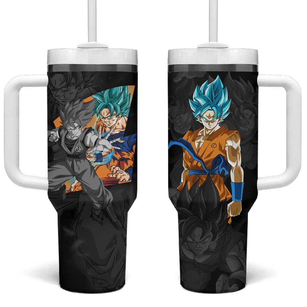 Goku Blue - Dragon Ball Tumbler With Handle Anime Style TS04 Goku Blue - Dragon Ball Tumbler With Handle Anime Style TS04