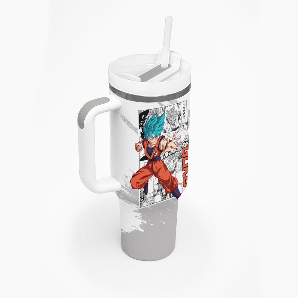 Goku Blue Tumbler With Handle Dragon Ball Mix Anime Manga TS Goku Blue Tumbler With Handle Dragon Ball Mix Anime Manga TS