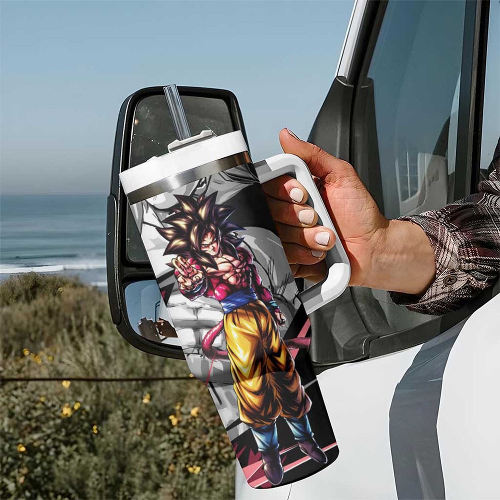 Goku SSJ 4 - Dragon Ball Tumbler With Handle Anime Mix Manga Style TS04 Goku SSJ 4 - Dragon Ball Tumbler With Handle Anime Mix Manga Style TS04
