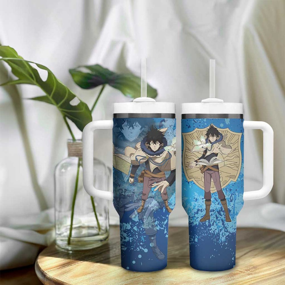 Golden Dawn Yuno - Black Clover M Tumbler With Handle Anime Style TS04 Golden Dawn Yuno - Black Clover M Tumbler With Handle Anime Style TS04