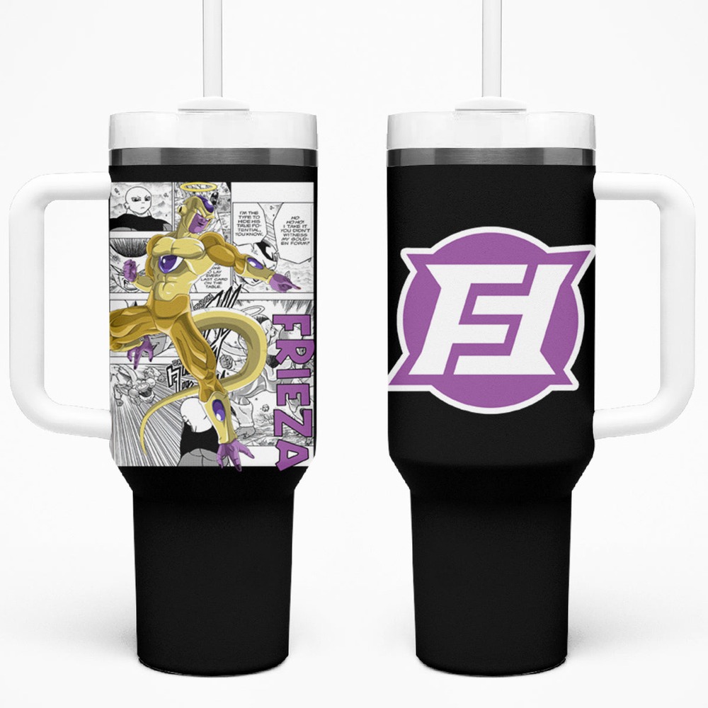 Golden Frieza - Anime Manga Tumbler With Handle TS04 Golden Frieza - Anime Manga Tumbler With Handle TS04