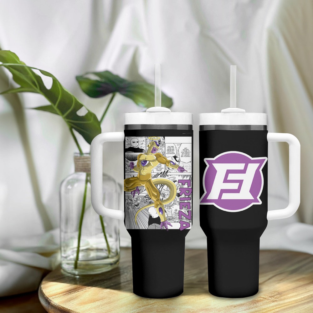 Golden Frieza - Anime Manga Tumbler With Handle TS04 Golden Frieza - Anime Manga Tumbler With Handle TS04