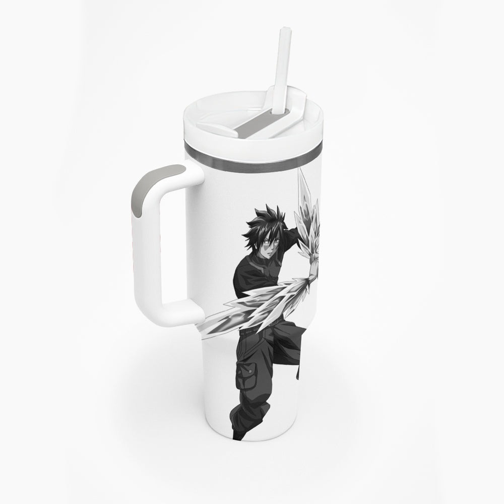 Gray Fullbuster - Silhouette Anime Tumbler With Handle TS04 Gray Fullbuster - Silhouette Anime Tumbler With Handle TS04