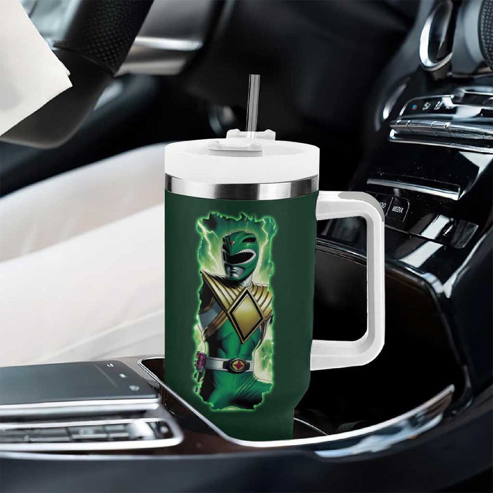 Green Ranger Mighty Morphin Power Rangers Tumbler With Handle Japan Anime Style TS04
