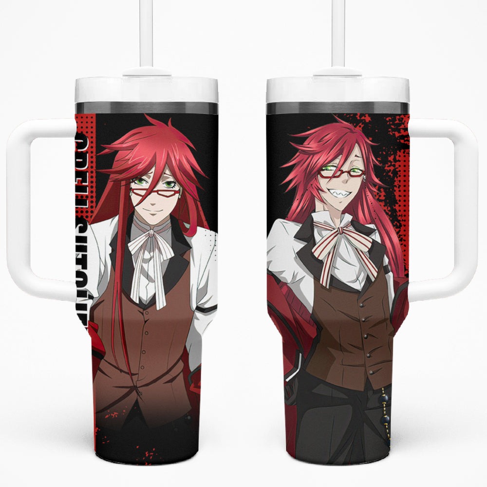 Grell Sutcliff Tumbler With Handle Black Butler TS04 Grell Sutcliff Tumbler With Handle Black Butler TS04
